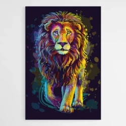 tableau lion multicolore 1.webp