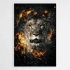 tableau lion noir et or 1.webp