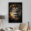 tableau lion noir et or portrait 2 3 3.webp