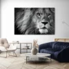 tableau lion noir paysage 3 2 2.webp