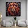 tableau lion pour chambre carre 4.webp
