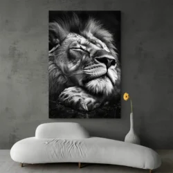 tableau lion qui dors portrait 2 3 2.webp