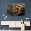 tableau lion qui rugit paysage 3 2 3.webp