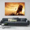 tableau lion rugissant paysage 3 2 4.webp
