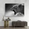 tableau lionne noir et blanc paysage 3 2 2.webp