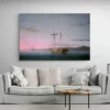 tableau mer avec bateau paysage 3 2 3.webp