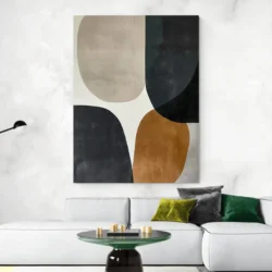 tableau minimaliste marron et gris portrait 3 4 4.webp