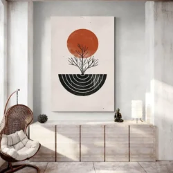 tableau minimaliste marron et noir portrait 2 3 2.webp
