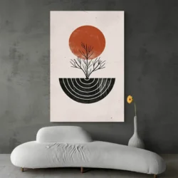 tableau minimaliste marron et noir portrait 2 3 4.webp