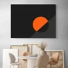 tableau minimaliste orange et noir paysage 4 3 2.webp