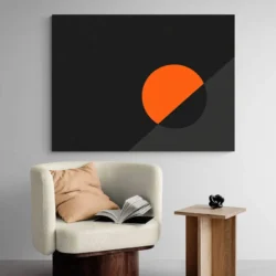 tableau minimaliste orange et noir paysage 4 3 3.webp