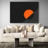 tableau minimaliste orange et noir paysage 4 3 4.webp