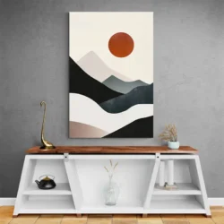 tableau minimaliste soleil rouge portrait 2 3 2.webp