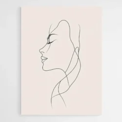tableau minimaliste visage de profil 1.webp