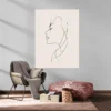 tableau minimaliste visage de profil portrait 3 4 2.webp