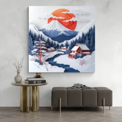 tableau mont fuji kirigami carre 3.webp