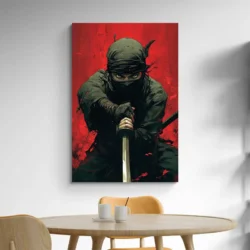 tableau ninja et katana portrait 2 3 4.webp
