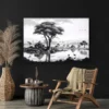 tableau noir et blanc africain paysage 3 2 2.webp