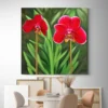 tableau orchidee rouge carre 3.webp