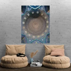 tableau oriental bleu portrait 3 4 2.webp