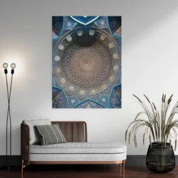 tableau oriental bleu portrait 3 4 4.webp