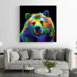 tableau ours pop art carre 2.webp