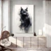 tableau peinture chat noir portrait 2 3 2.webp