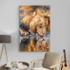 tableau peinture lion portrait 2 3 3.webp