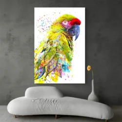 tableau perroquet moderne portrait 2 3 2.webp