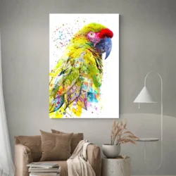 tableau perroquet moderne portrait 2 3 3.webp
