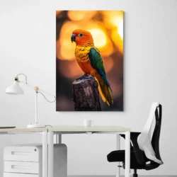 tableau perroquet orange portrait 2 3 2.webp