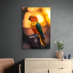 tableau perroquet orange portrait 2 3 3.webp