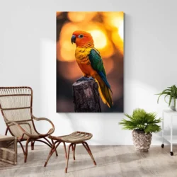 tableau perroquet orange portrait 2 3 4.webp