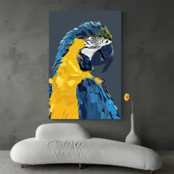 tableau perroquet pop art portrait 2 3 4.webp