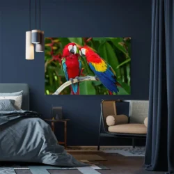 tableau perroquet sur branche paysage 3 2 2.webp