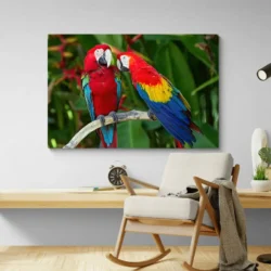 tableau perroquet sur branche paysage 3 2 4.webp