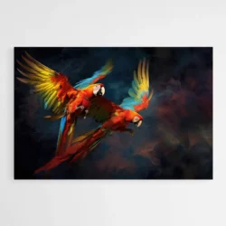 tableau perroquets ambiance et style 1.webp