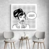 tableau pop art noir et blanc carre 2.webp