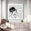 tableau pop art noir et blanc carre 3.webp