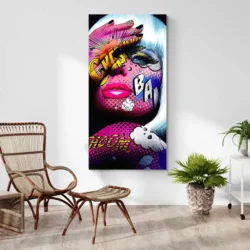 tableau pop art rose portrait 1 2 2.webp