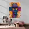 tableau psychedelique homme a chapeau portrait 3 4 3.webp