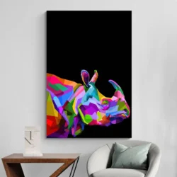 tableau rhinoceros pop art portrait 2 3 2.webp