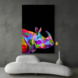 tableau rhinoceros pop art portrait 2 3 3.webp