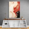 tableau rouge noir gris moderne portrait 2 3 3.webp