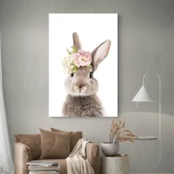 tableau scandinave lapin portrait 2 3 4.webp