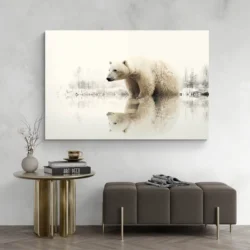 tableau scandinave ours paysage 3 2 2.webp