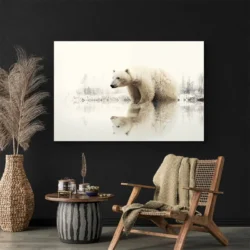 tableau scandinave ours paysage 3 2 4.webp
