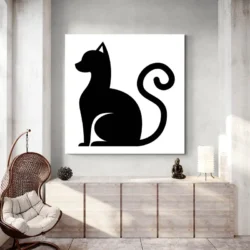 tableau silhouette chat carre 3.webp