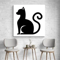tableau silhouette chat carre 4.webp