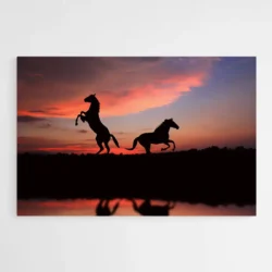 tableau silhouettes chevaux 1.webp